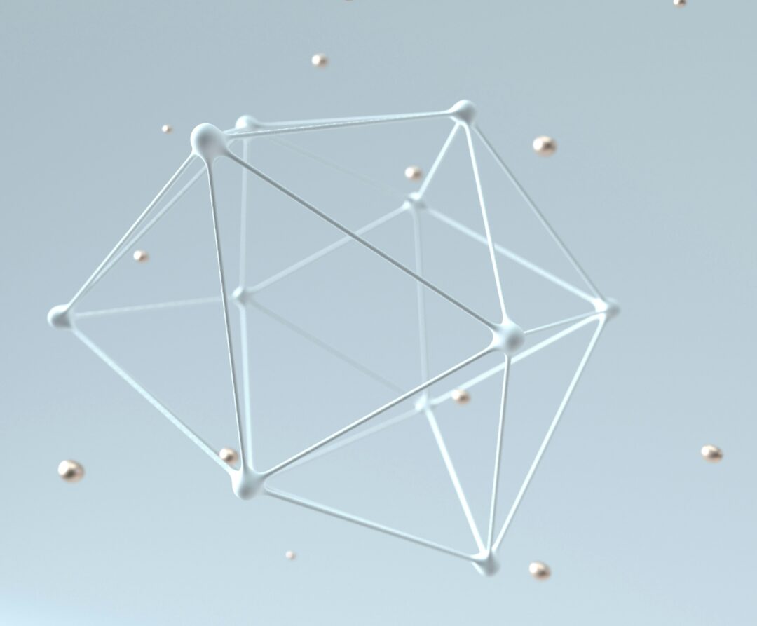 a white antenna with many small balls